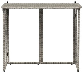 ΠΤΥΣΣΟΜΕΝΟ ΤΡΑΠΕΖΙ ΚΗΠΟΥ ΓΚΡΙ 90X51X75 CM POLY RATTAN 4108256