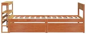 vidaXL Σκελετός Κρεβ. Χωρίς Στρώμα Καφέ Κεριού 75x190 εκ Μασίφ Πεύκο