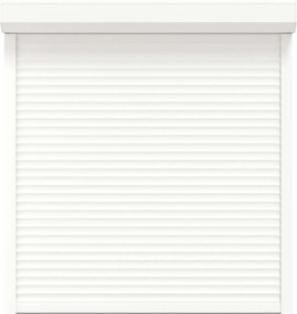 vidaXL Ρολό εισόδου Λευκός 130 x 140 cm Αλουμίνιο και Πολυουρεθάνη