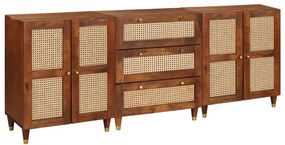 vidaXL Σετ Μπουφέ 3 pcs Καφέ 180 x 33 x 75 εκ. Μασίφ ξύλο μάνγκο