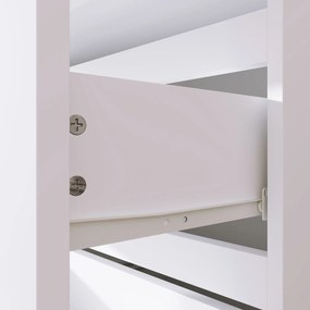 Συρταριέρα Sideboard, 4 συρτάρια, 55 cm x 33 cm x 80 cm, Λευκό