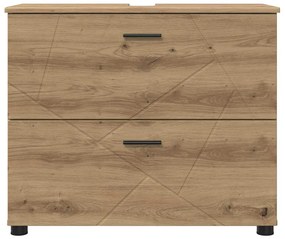 vidaXL Ντουλάπι Μπάνιου με συρτάρι artisan δρυς 76,5 x 35 x 64 εκ