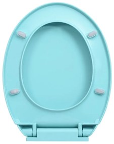 vidaXL Κάλυμμα Λεκάνης με Soft Close &amp; Quick Release Οβάλ Πράσινο