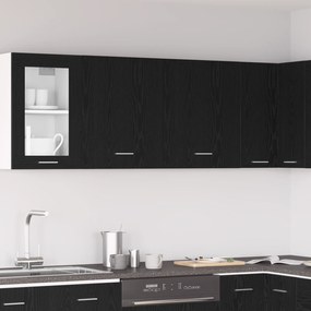 vidaXL Κρεμαστά Ντουλάπια - 2 Πακέτο - Μαύρο ΄Οακ, 100x31x60 εκ. - Φτιαγμένα από Ξύλο