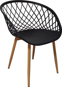 Τραπεζαρία Manka-Ezra pakoworld σετ 5τεμ σε λευκή απόχρωση 80x80x77εκ