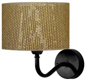 Απλίκα Τοίχου Heronia Ψάθα Black 14-0357