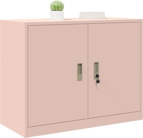 vidaXL Ντουλάπι αποθήκευσης Ροζ 90 x 40 x 70 cm Ατσάλι