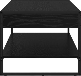 vidaXL Τραπεζάκι σαλονιού Μαύρη Οξυά 80 x 50 x 40 cm