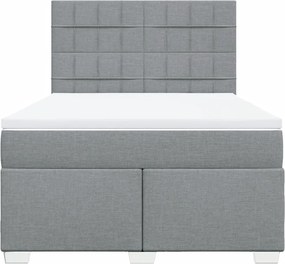 vidaXL Κρεβάτι Boxspring με Στρώμα Αν. Πράσινο 160x200εκ Υφασμάτινο