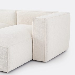 Γωνιακός δεξιός καναπές με μπουκλέ ταπετσαρία, Seven