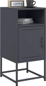 vidaXL Κομοδίνο Ανθρακί 36x39x78 εκ. από Χάλυβα