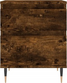 vidaXL Κομοδίνα 2 τεμ. Καπνιστή Δρυς 40 x 35 x 50 εκ. Επεξεργ. Ξύλο