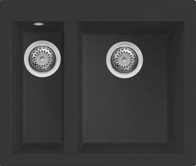 Elleci Quadra 150 - Νεροχύτης Κουζίνας Γρανίτη 59x50 - Nero