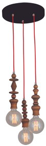 HL-042R-3P MELODY AGED WOOD PENDANT HOMELIGHTING 77-2739