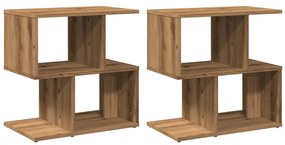 vidaXL Κομοδίνα 2 τεμ Artisan Oak 50x30x51,5 cm Κατασκευασμένο ξύλο