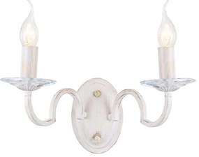 Φωτιστικό Τοίχου Elegant DL9362WWG White Crystal, Metal