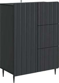 vidaXL Πλαϊνό γραφείο Μαύρο 66 x 34,5 x 91,5 εκ Επεξεργασμένο Ξύλο