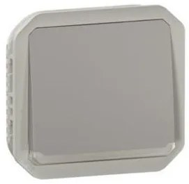 Διακόπτης 10Α Λυχνία Μπουτόν Μονός  ΙΡ55 Plexo Legrand-069542L-Γκρι 069542L