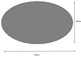 Καθρέφτης τοίχου Vista Megapap χρώμα λευκό 90x50x2,2εκ.