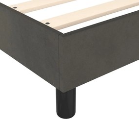 vidaXL Σκελετός Κρεβατιού με Ελατήρια Σκ. Γκρι 180x200 εκ. Βελούδινο