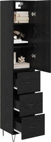 vidaXL Highboard Μαύρη Οξυά 34,5 x 34 x 90 εκ. Επεξεργασμένο ξύλο