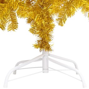 vidaXL Χριστουγεν Δέντρο Προφωτισμένο Τεχνητό Μπάλες Χρυσό 180εκ PET