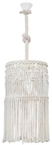 Φωτιστικό Οροφής Μονόφωτο Heronia Macrame 01 Handmade 31-1060 Rope/White
