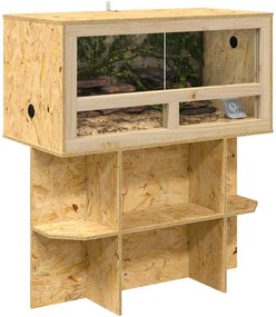 vidaXL Βάση Terrarium με ράφι Καφέ 80 x 40 x 50 cm OSB
