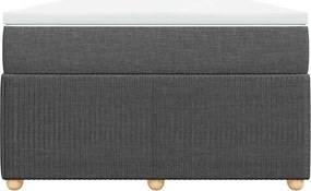 vidaXL Κρεβάτι Boxspring με Στρώμα Σκούρο Γκρι 120x200 εκ. Υφασμάτινο