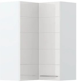 Ντουλάπι κρεμαστό γωνιακό Hudson V9-UG-2K-Λευκό - Λευκό γυαλιστερό - 64.00Χ64.00Χ91.00cm