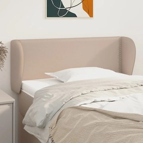 vidaXL Κεφαλάρι με Πτερύγια Καπουτσίνο 93x23x78/88 εκ. Συνθετικό Δέρμα