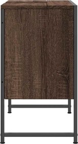 vidaXL Ντουλάπι Νιπτήρα Μπάνιου Καφέ Δρυς 60x33x60 εκ. Επεξ. Ξύλο