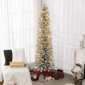 Χριστουγεννιάτικο Δέντρο 210cm LED String Lights Τεχνητή Αλυσίδα Επιβραδυντική Φλόγα Μεταλλική Βάση Πράσινη