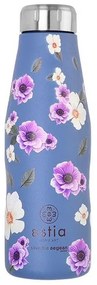 Estia Θερμός Παγούρι Travel Flask Save The Aegean 500ml Garden Blue 01-16654