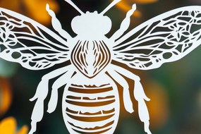 Σετ των 2 Intra απο ξύλο plywood 3mm-4mm πάχος – Paper Cut Bee Δίασταση  20x20 cm INTRAFABR-107608097