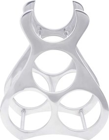 vidaXL Ράφι Κρασιού Ασημί 23 x 14 x 28 εκ. Αλουμίνιο