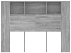 vidaXL Κεφαλάρι Με Αποθηκευτικό Χώρο Γκρι Sonoma 140x18,5x104,5 εκ.