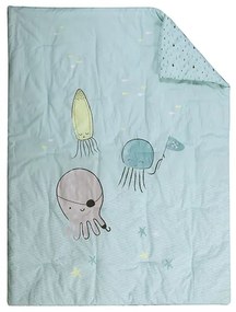 Βρεφικό Κουβερλί Ocean Friends Aqua 110x140 - Nef-Nef Homeware