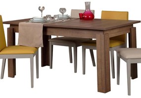 Τραπέζι Επεκτεινόμενο Huqqa 801CMY2913 78/170x80x150cm Dark Oak Μοριοσανίδα, Μελαμίνη