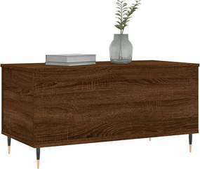 vidaXL Τραπεζάκι Σαλονιού Καφέ Δρυς 90x44,5x45 εκ. Επεξεργασμένο Ξύλο