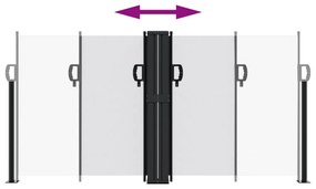 vidaXL Σκίαστρο Πλαϊνό Συρόμενο Λευκό 120 x 1000 εκ.