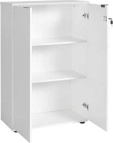 Ντουλάπι γραφείου Rio Megapap με κλειδαριά χρώμα λευκό 72x34x109εκ.