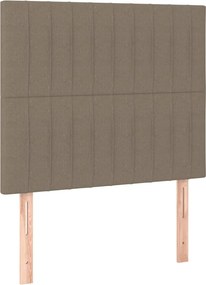 vidaXL Κρεβάτι Boxspring με Στρώμα Taupe 120x200 εκ. Υφασμάτινο