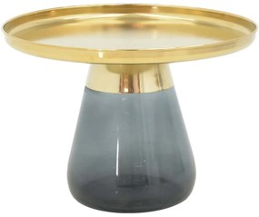 Τραπεζάκι Σαλονιού Kunlo 101-000106 Φ60x42cm Gold-Black