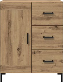 vidaXL Πλαϊνό γραφείο με συρτάρι artisan δρυς 69.5 x 34 x 90 εκ.