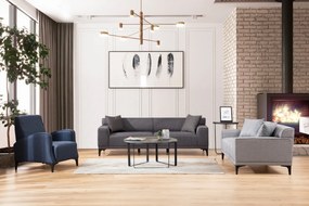 3-Seat Sofa Petra 3 -Anthracite Anthracite