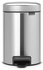 Brabantia 648998 Κάδος με πεντάλ 3L, Matt Steel