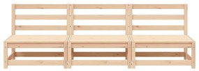 vidaXL Καναπέδες Κήπου Χωρίς Μπράτσα 3Τεμ 70x70x67εκ Μασίφ Ξύλο Πεύκου