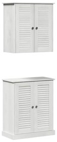 vidaXL Σετ Επίπλων Μπάνιου με ράφι 2 pcs Καφέ 67.5 x 34 x 80 εκ.
