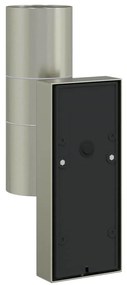 vidaXL Εξωτερικά Φωτιστικά Τοίχου 2 pcs Ασημί 7 x 10 x 22 εκ